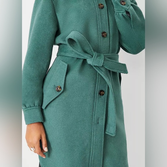 NWT Ann Taylor Belted Shirt Coat - Picture 4 of 6